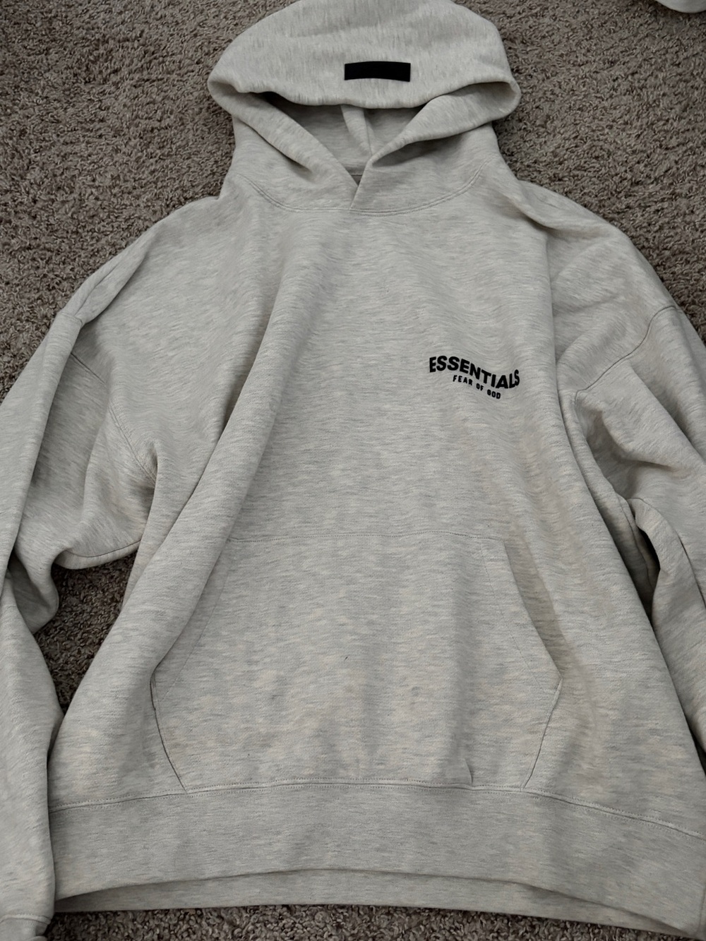 Essentials fear of god Heather grey hoodie